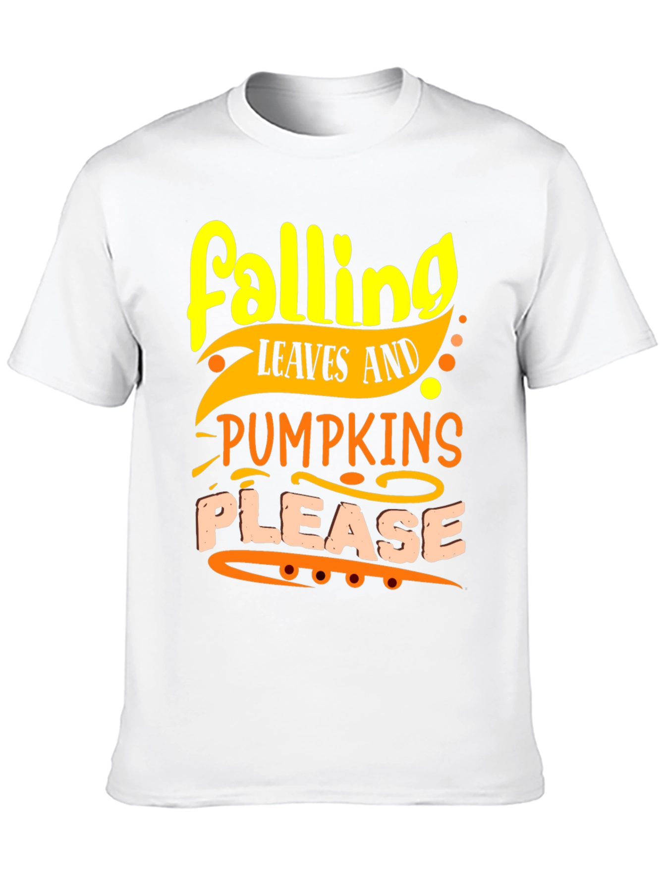 Falling Leaves and Pumpkins Please T-Shirt