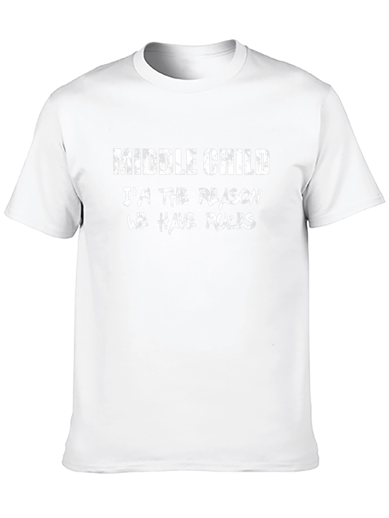 Middle Child Reason for Rules Black T-Shirt