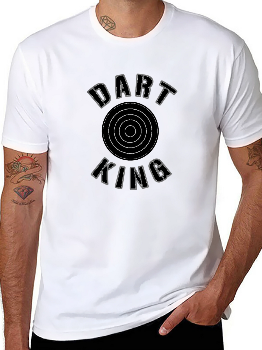 Dart King Black T-Shirt for Men