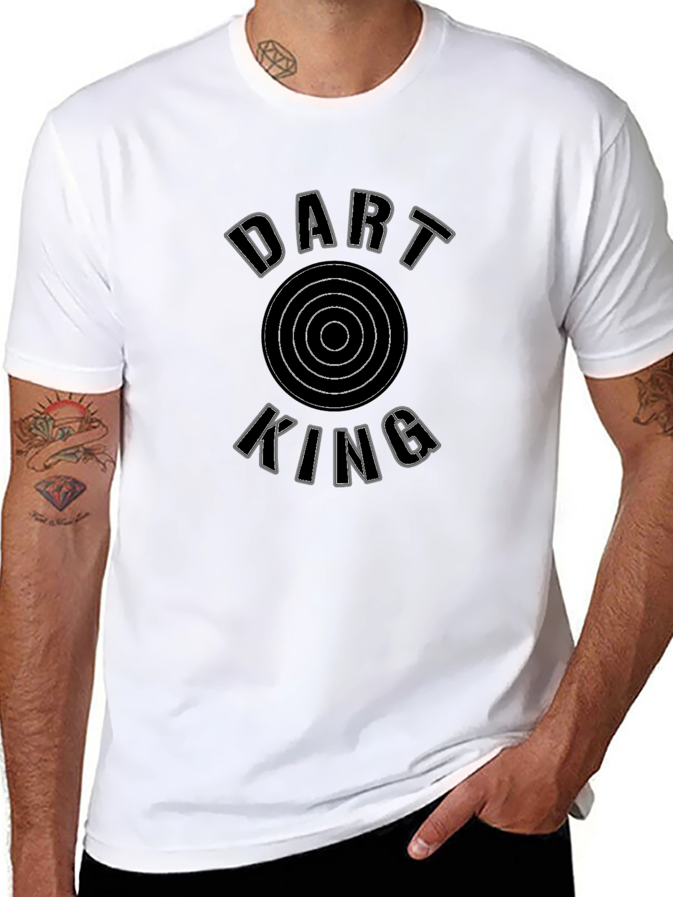 Dart King Black T-Shirt for Men