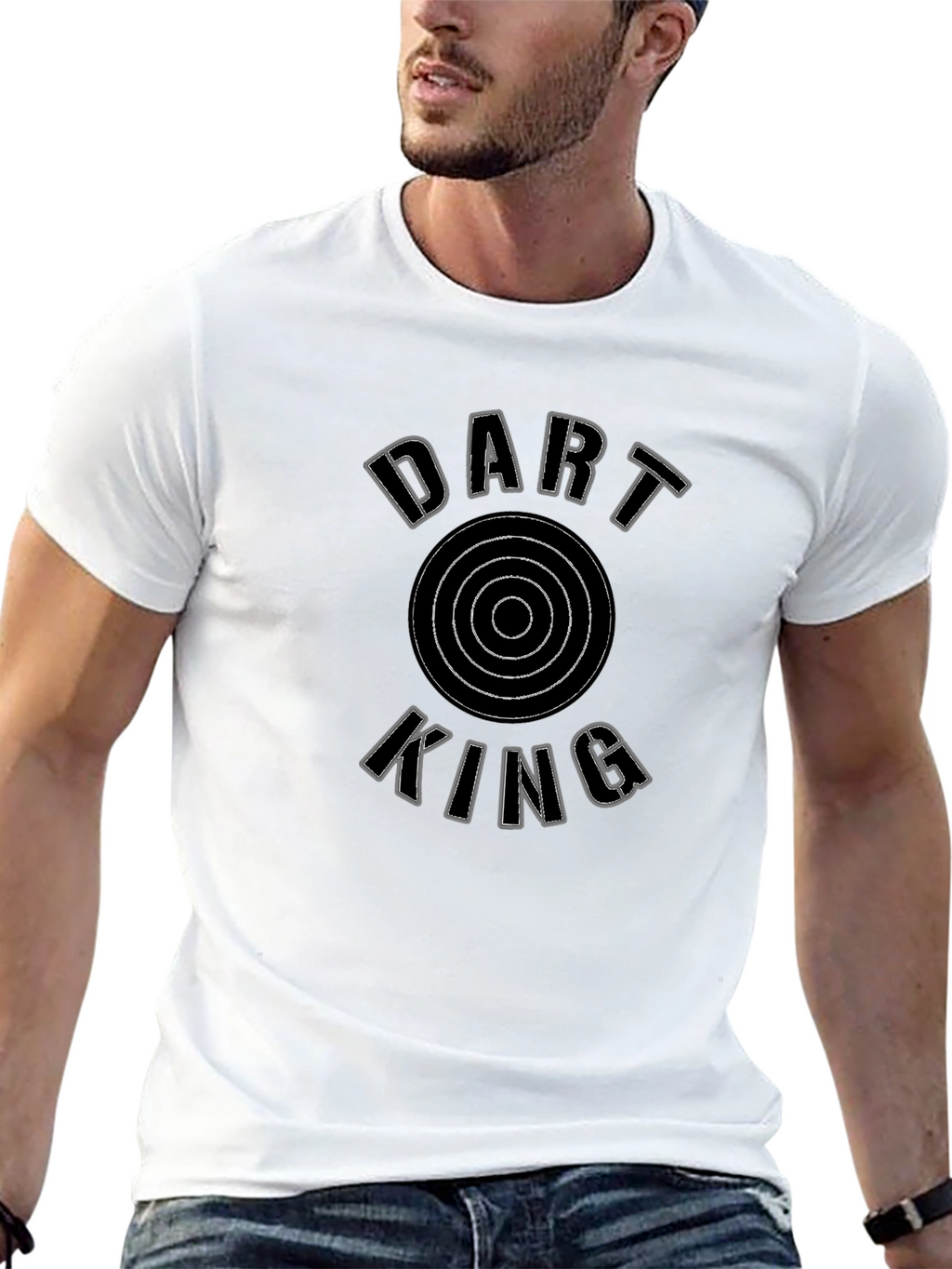 Dart King Black T-Shirt for Men