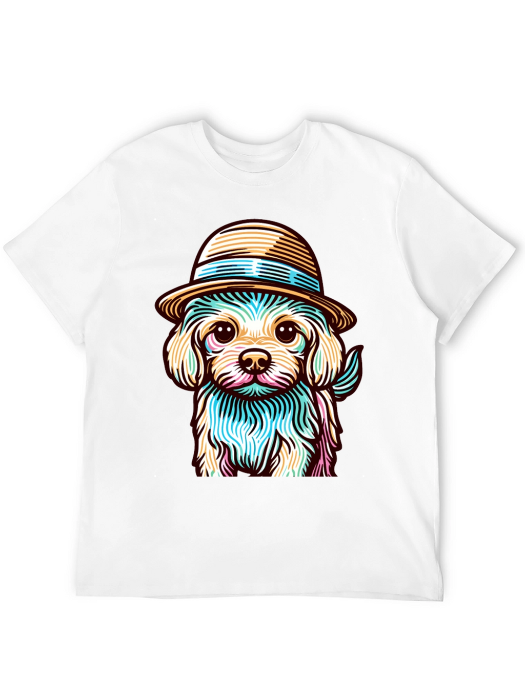 Dog in Hat Graphic Tee