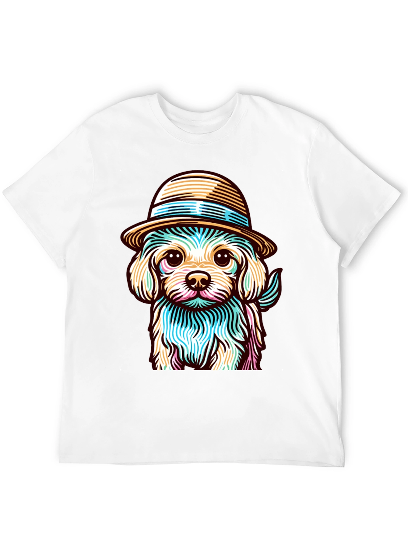 Dog in Hat Graphic Tee