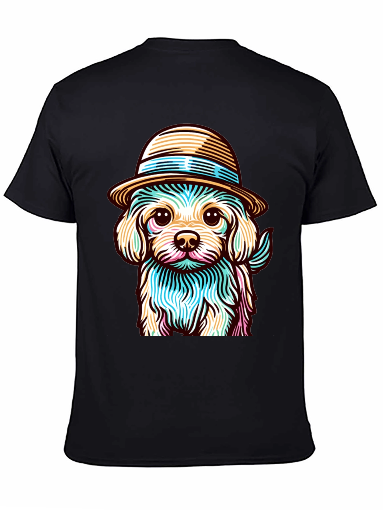 Dog in Hat Graphic Tee