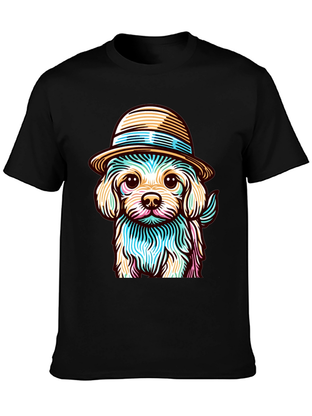 Dog in Hat Graphic Tee