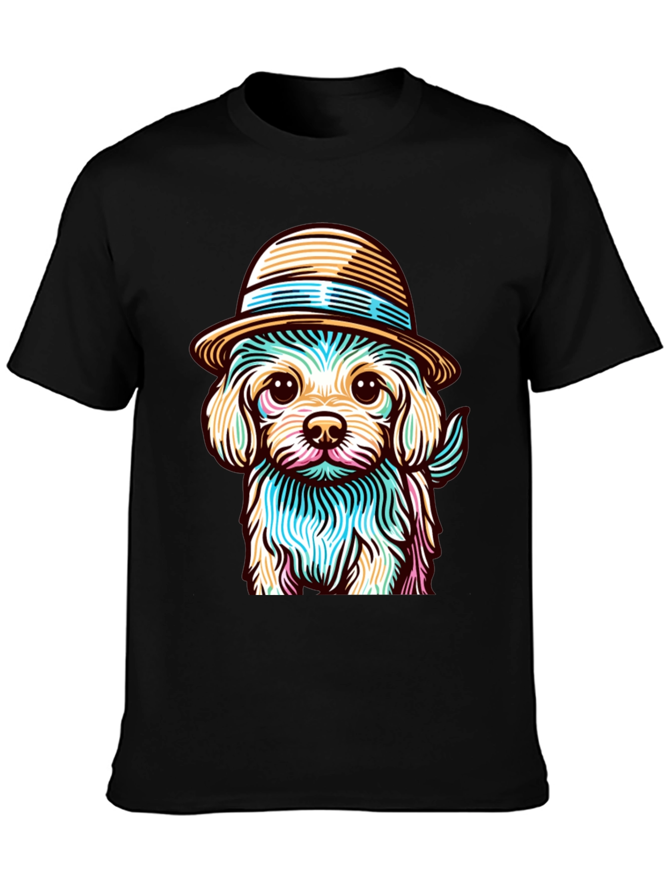Dog in Hat Graphic Tee