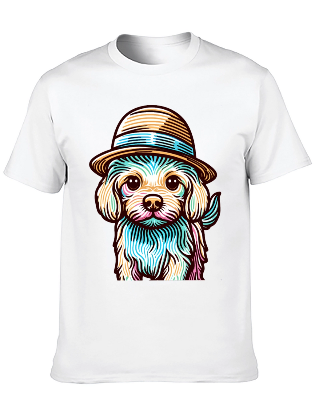 Dog in Hat Graphic Tee