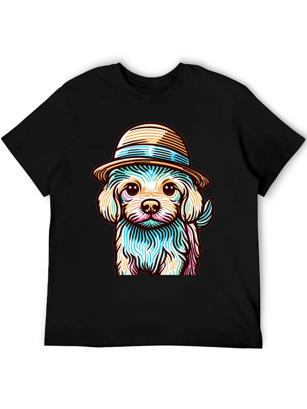 Dog in Hat Graphic Tee