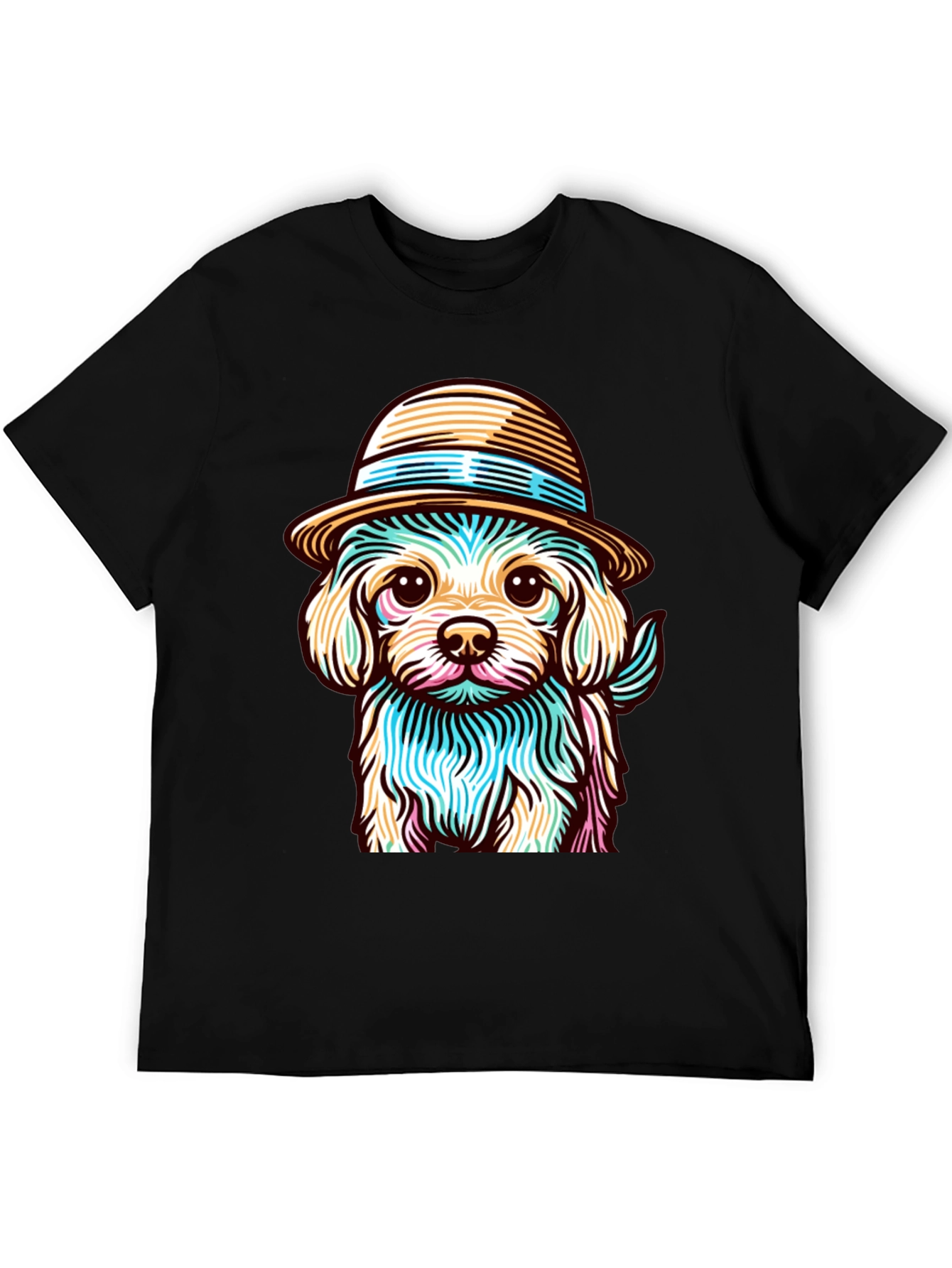 Dog in Hat Graphic Tee