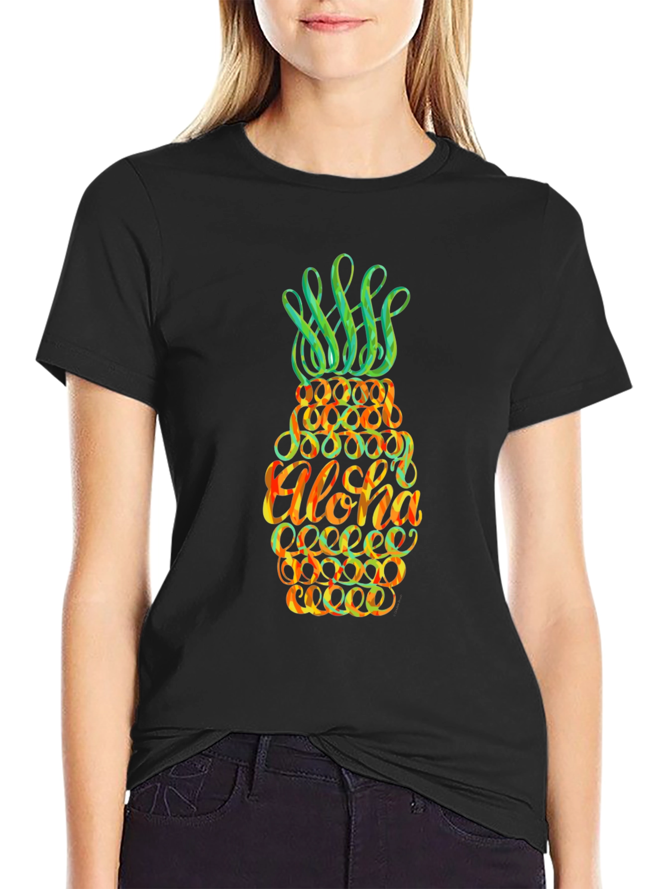 Aloha Pineapple Graphic T-Shirt - Tropical Vibe