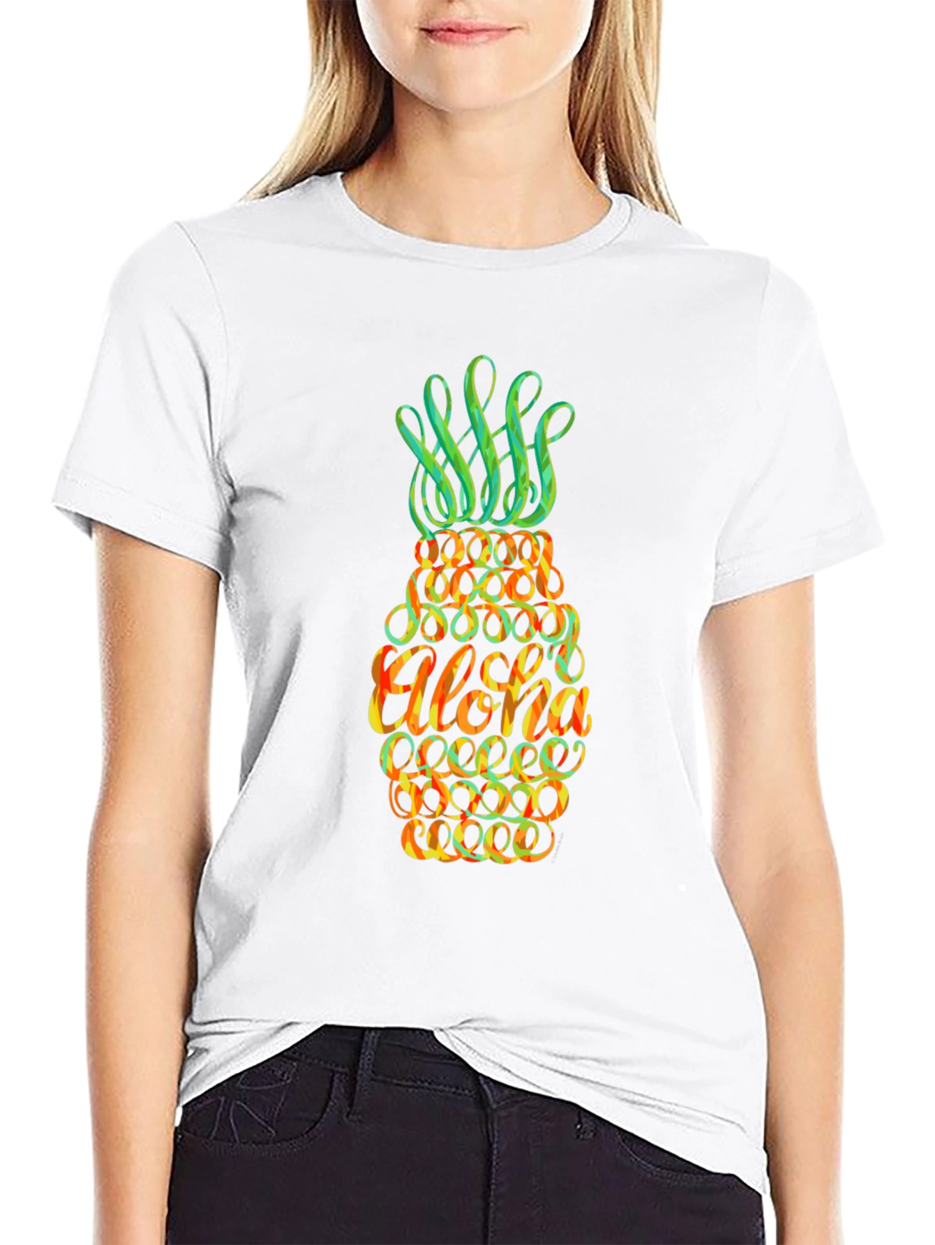 Aloha Pineapple Graphic T-Shirt - Tropical Vibe