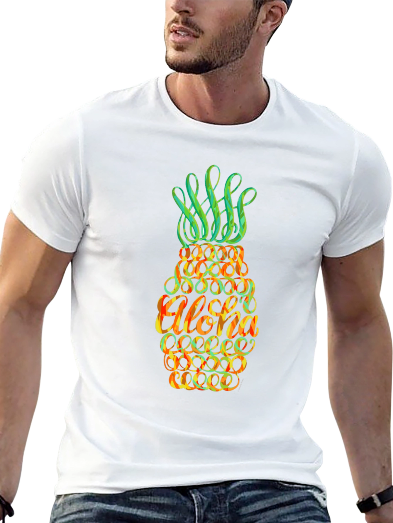 Aloha Pineapple Graphic T-Shirt - Tropical Vibe