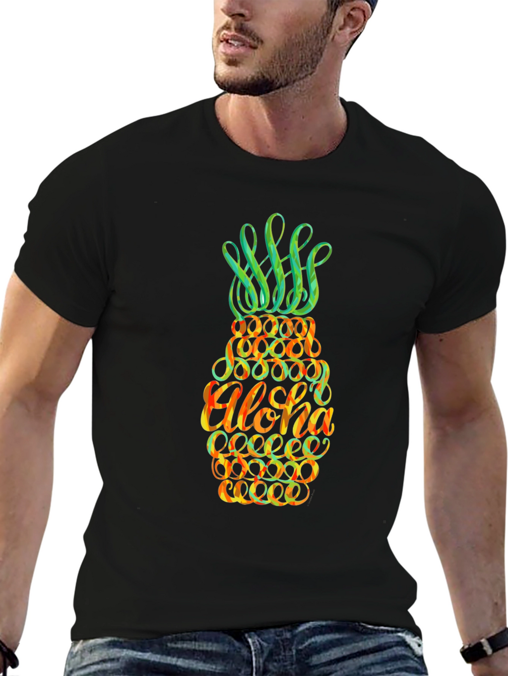 Aloha Pineapple Graphic T-Shirt - Tropical Vibe