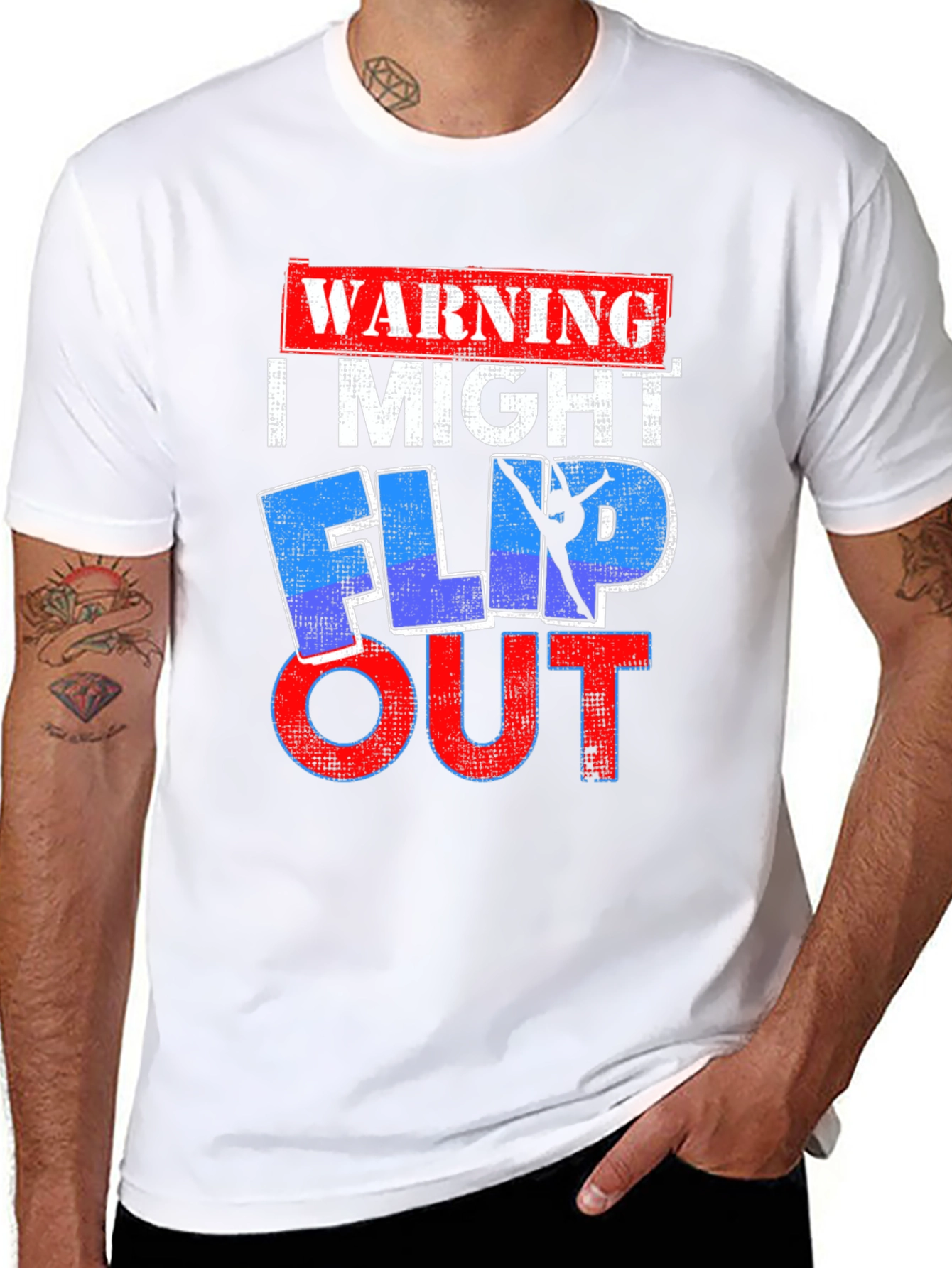 Warning I Might Flip Out T-Shirt Gymnast Stunt