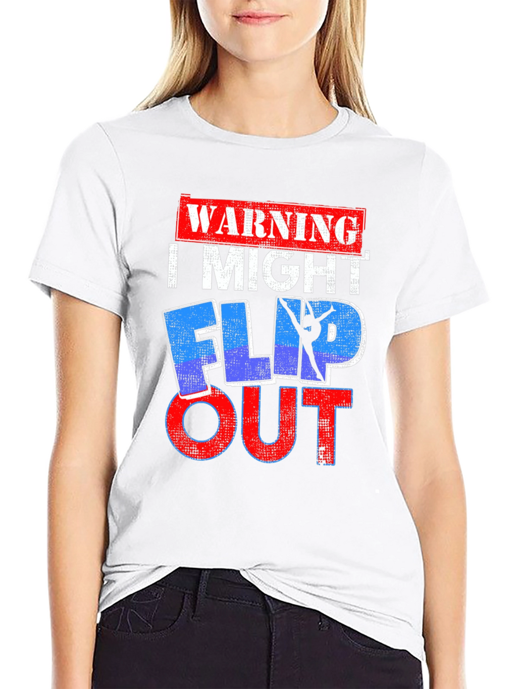 Warning I Might Flip Out T-Shirt Gymnast Stunt