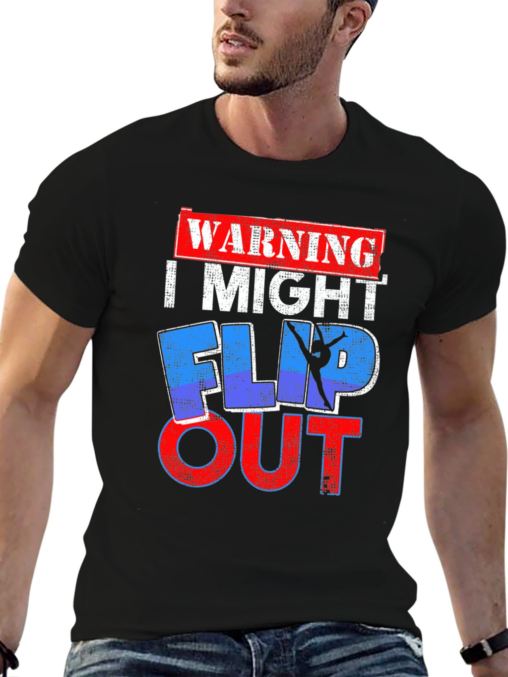 Warning I Might Flip Out T-Shirt Gymnast Stunt