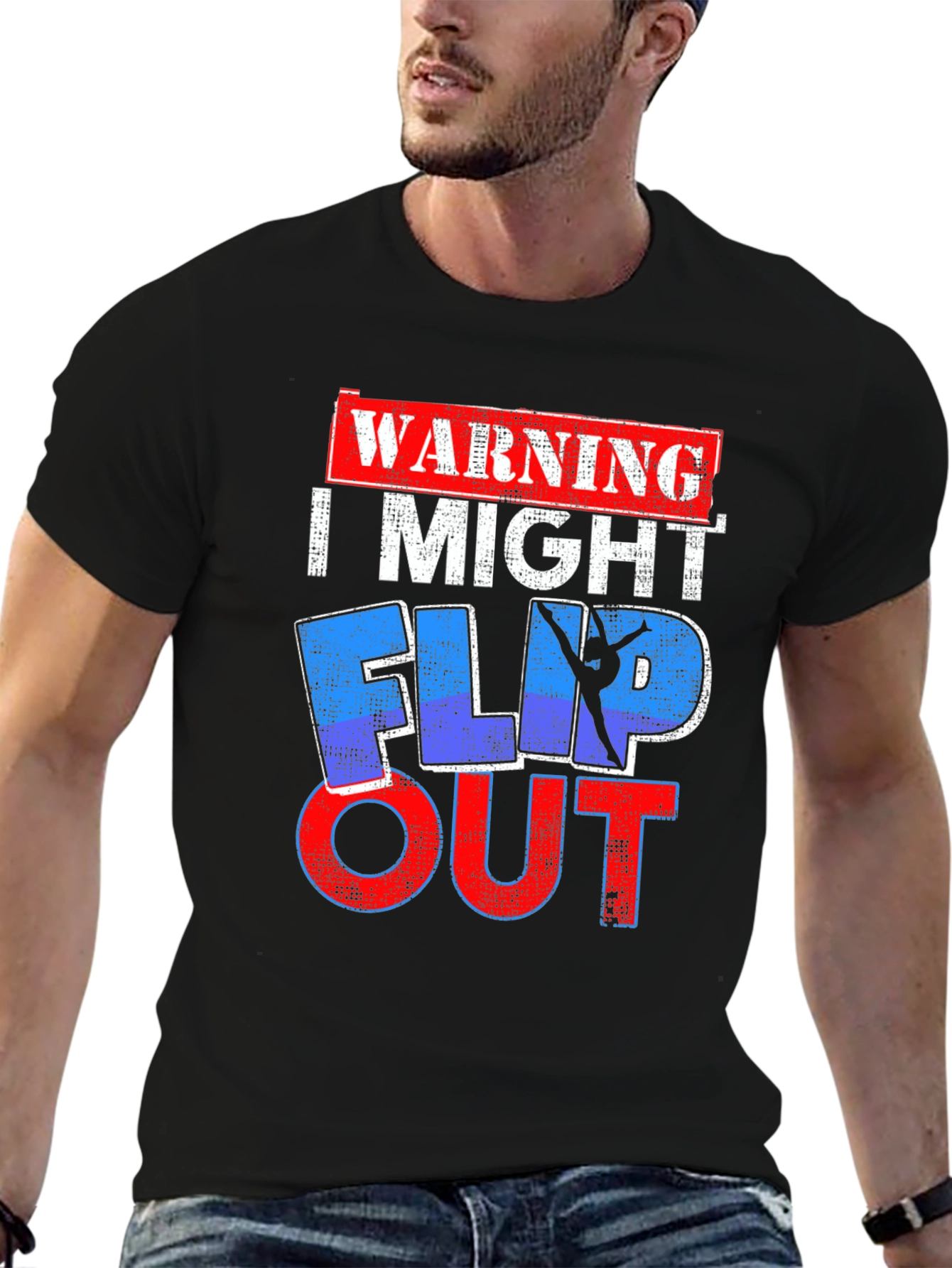 Warning I Might Flip Out T-Shirt Gymnast Stunt