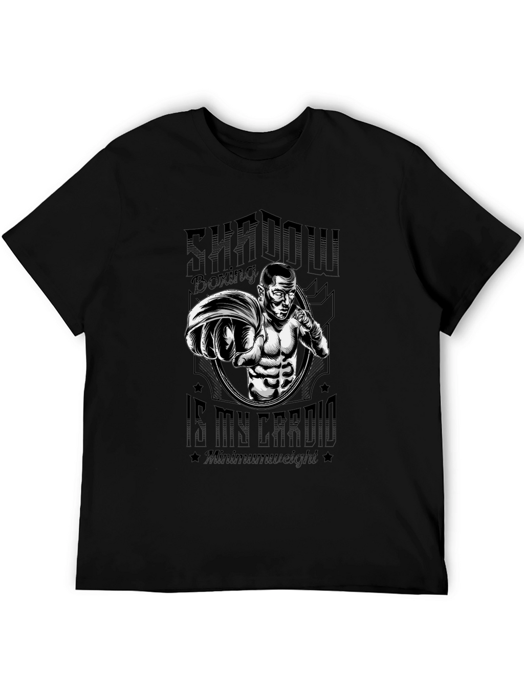 Shadow Boxing Graphic Tee - Workout Cardio T-Shirt