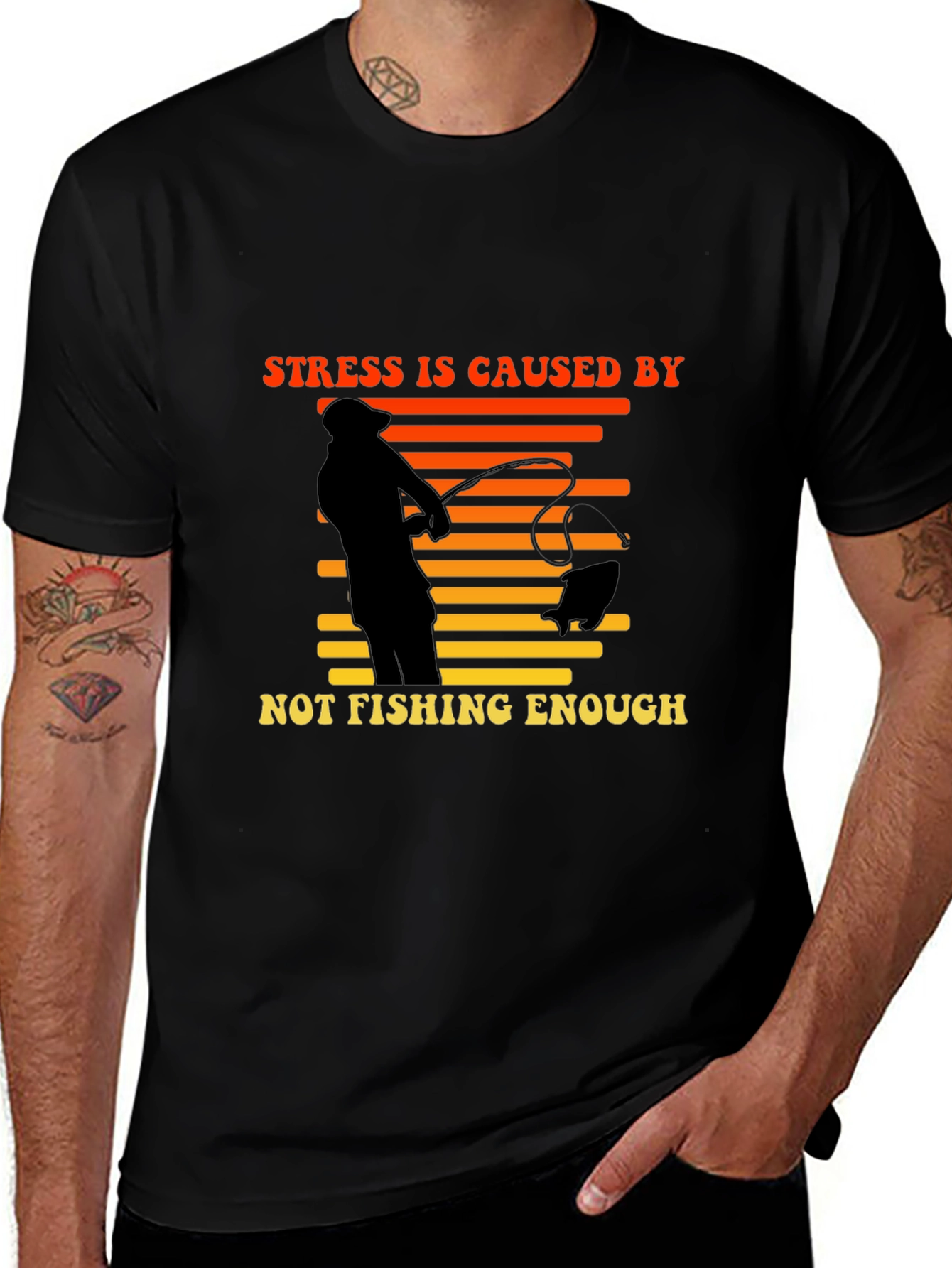 Stress is Caused by Not Fishing Enough T-Shirt
