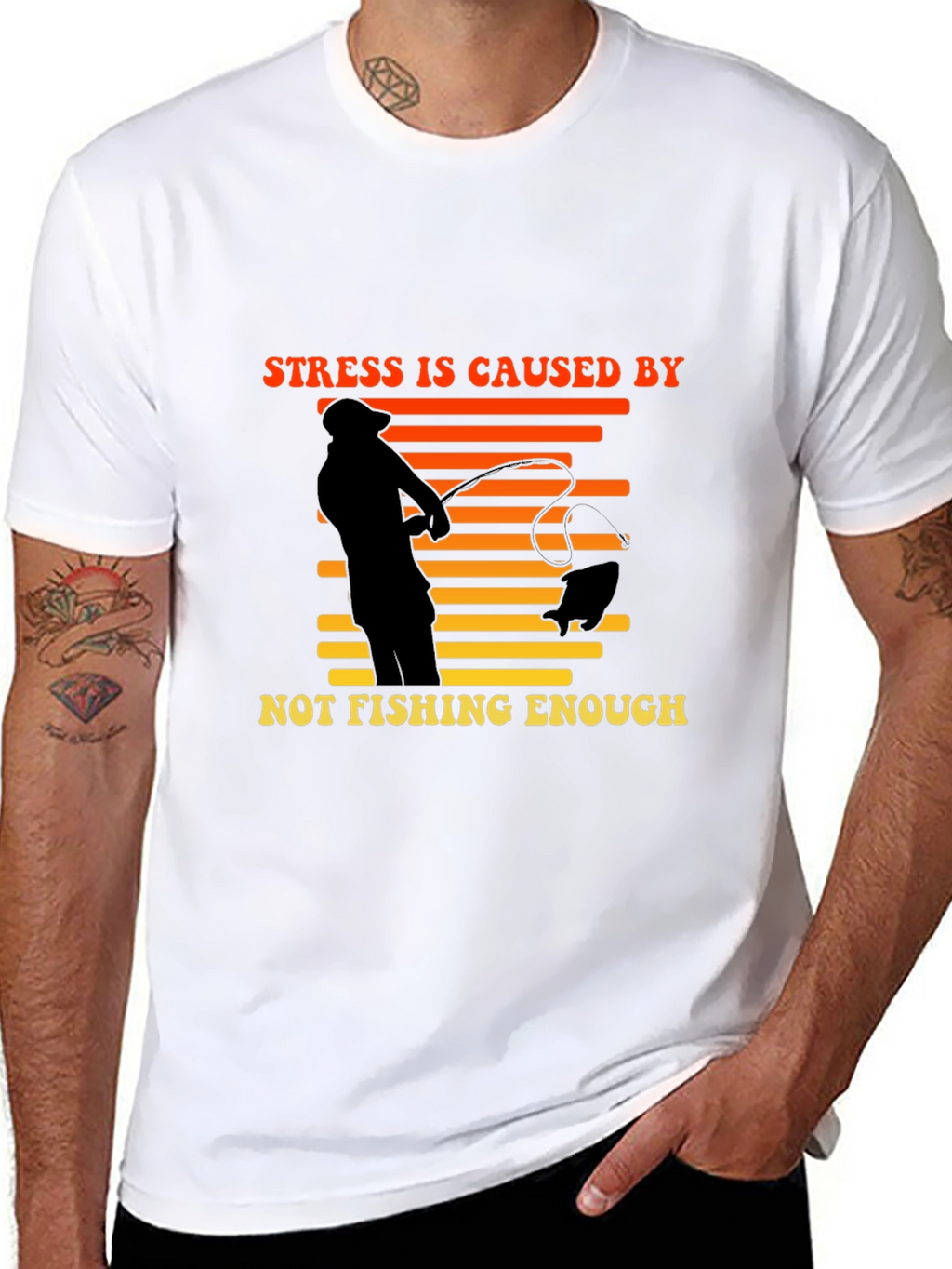 Stress is Caused by Not Fishing Enough T-Shirt