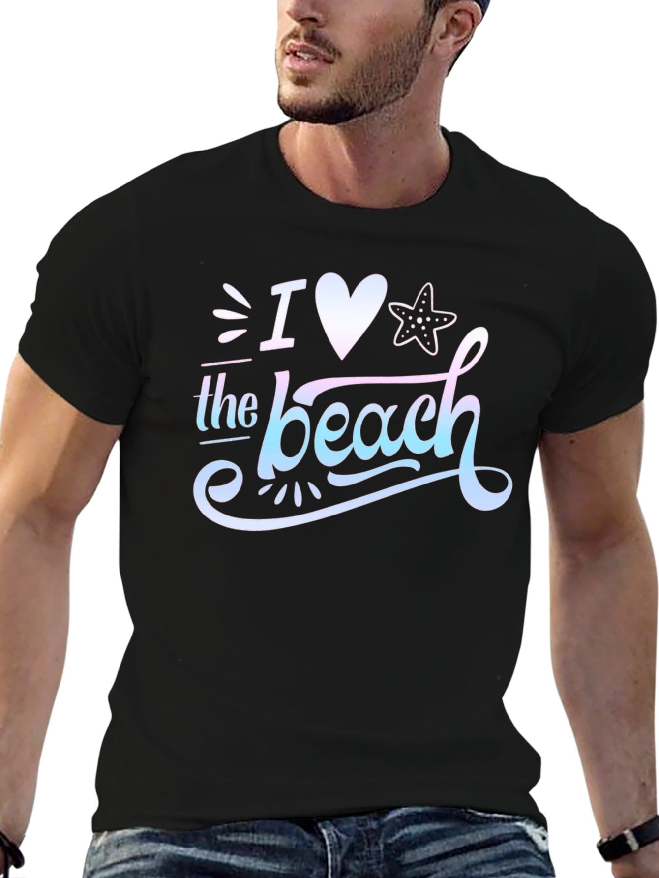 I Love the Beach Graphic T-Shirt