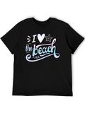 I Love the Beach Graphic T-Shirt
