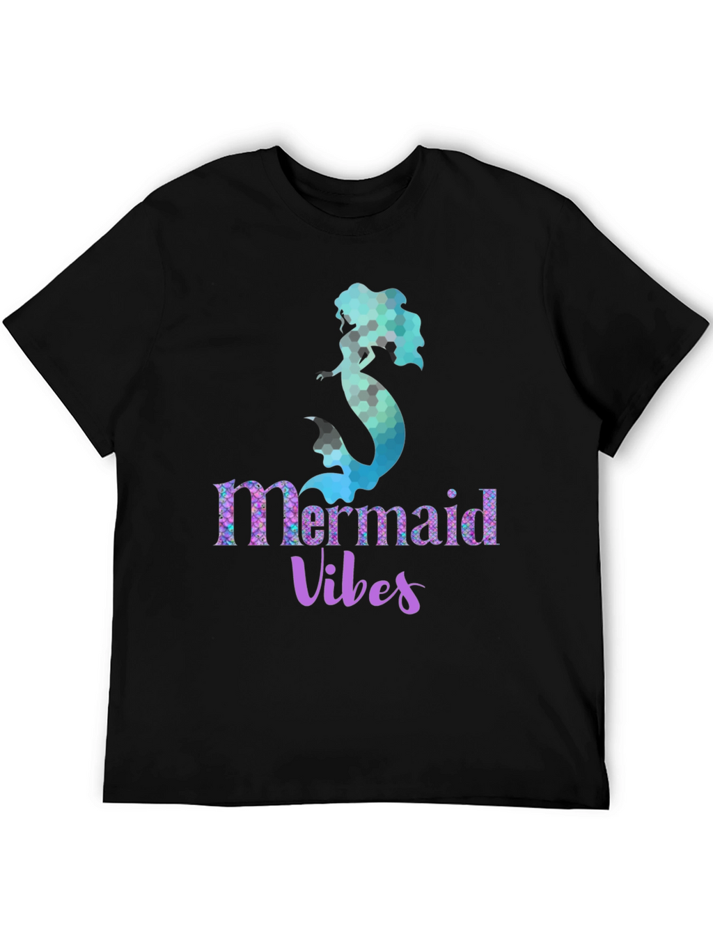 Mermaid Vibes Graphic Tee - Black Unisex T-Shirt