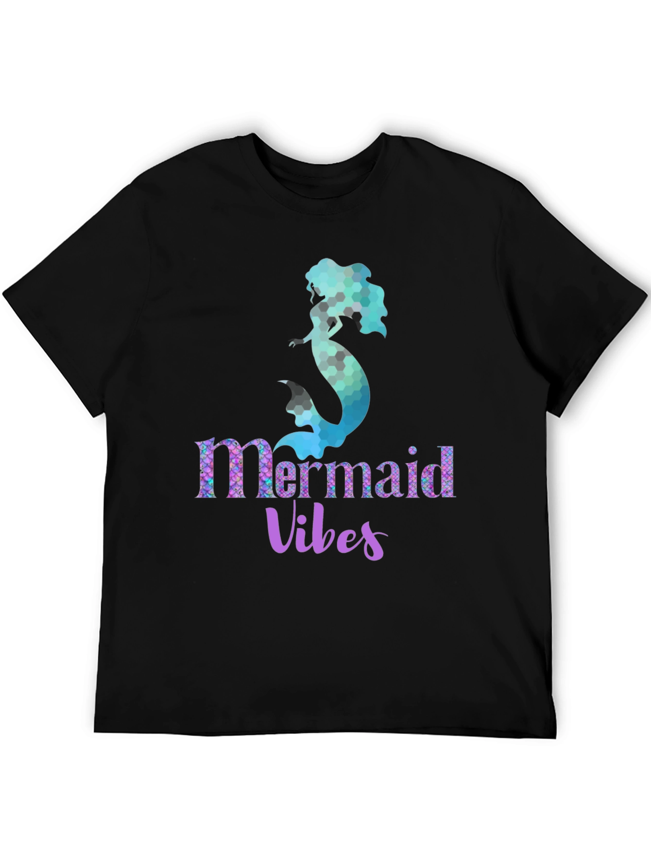 Mermaid Vibes Graphic Tee - Black Unisex T-Shirt
