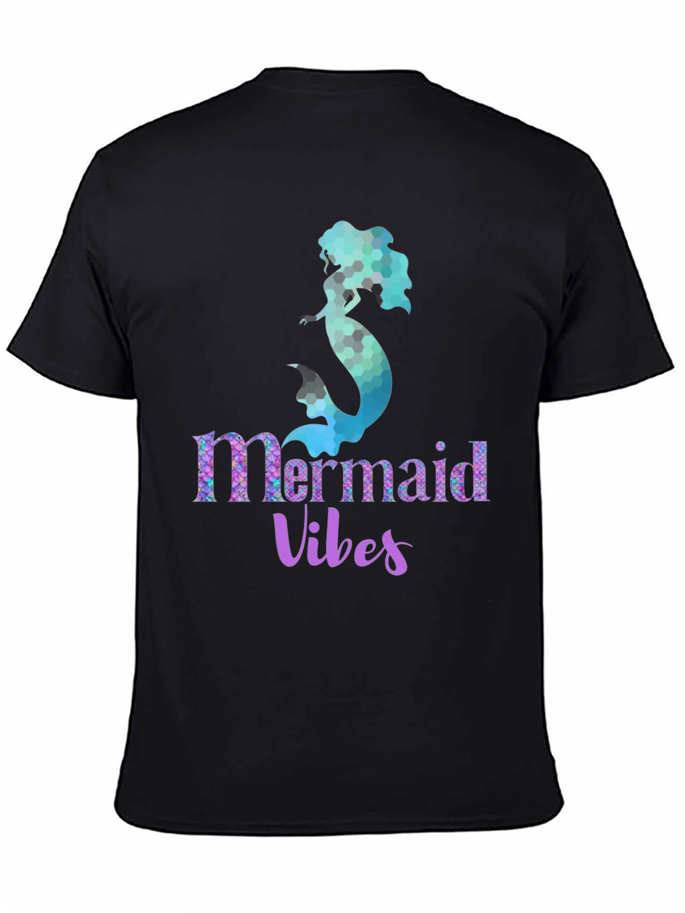 Mermaid Vibes Graphic Tee - Black Unisex T-Shirt
