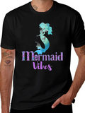 Mermaid Vibes Graphic Tee - Black Unisex T-Shirt