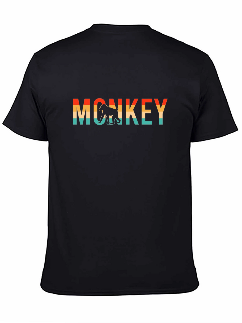 Retro Monkey Graphic T-Shirt - Stylish Crew Neck Tee