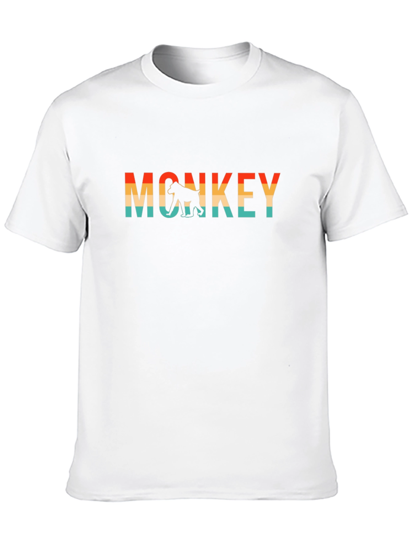 Retro Monkey Graphic T-Shirt - Stylish Crew Neck Tee
