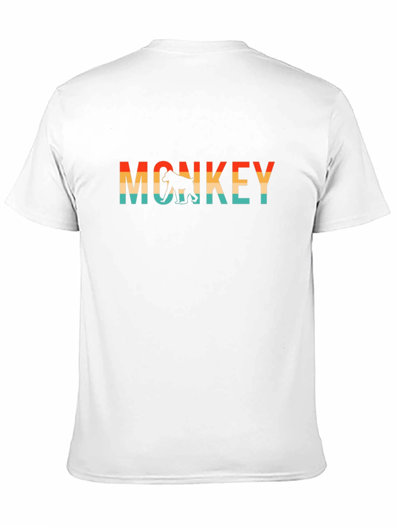 Retro Monkey Graphic T-Shirt - Stylish Crew Neck Tee