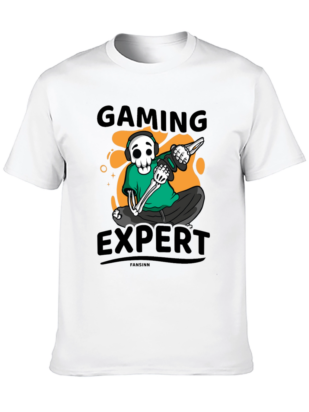 Gaming Expert Skeleton Graphic Tee - Black