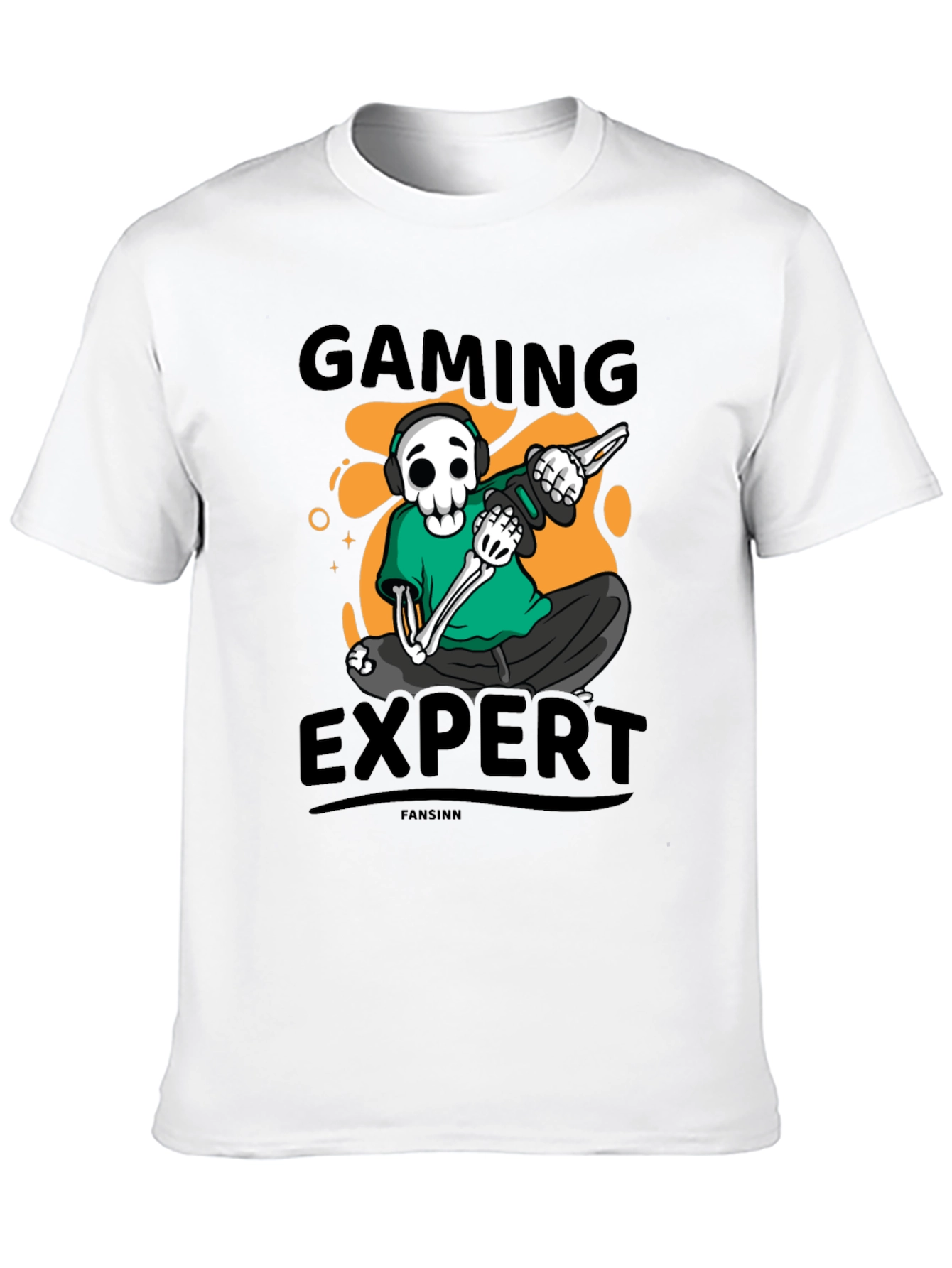 Gaming Expert Skeleton Graphic Tee - Black