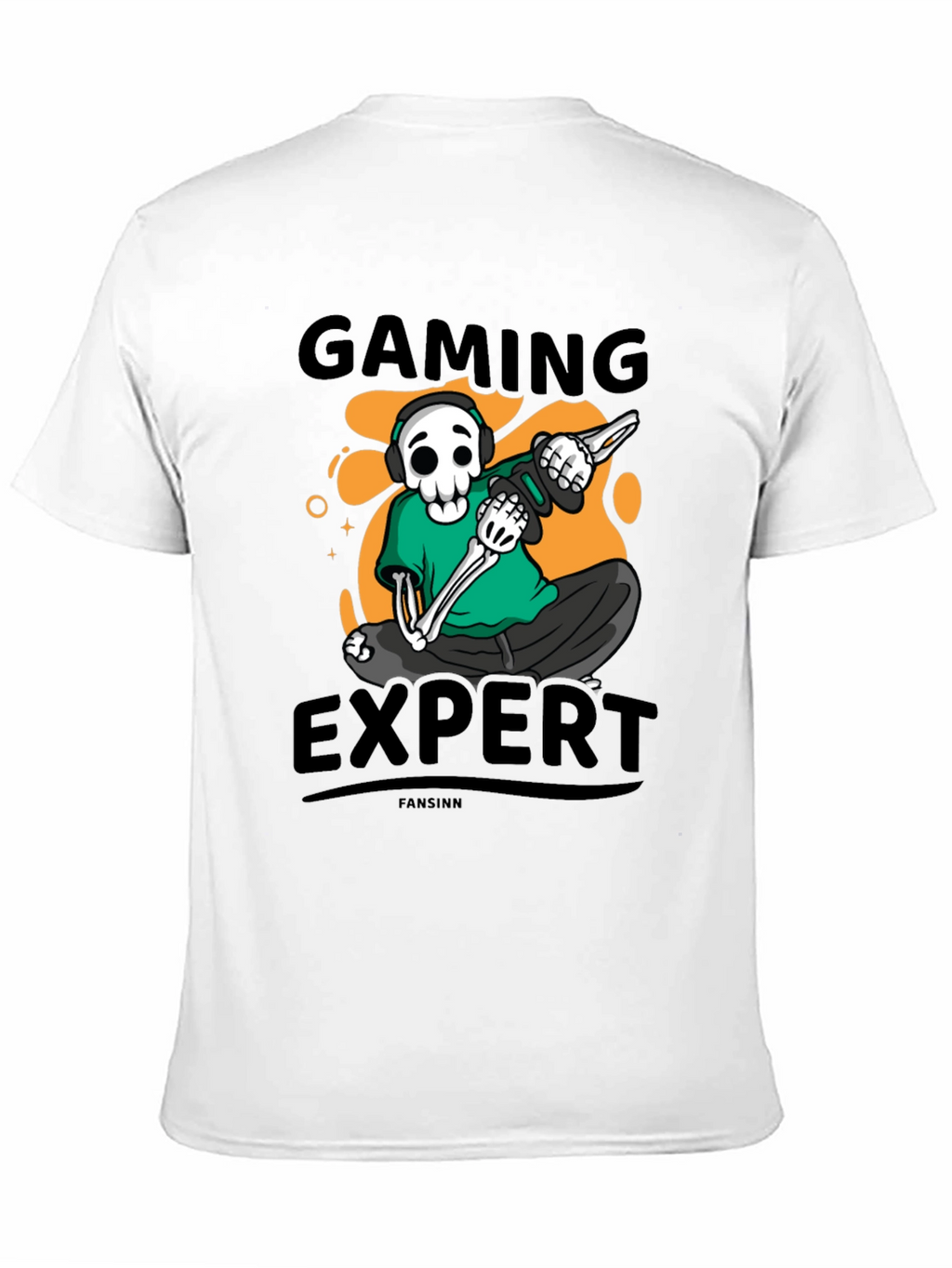 Gaming Expert Skeleton Graphic Tee - Black