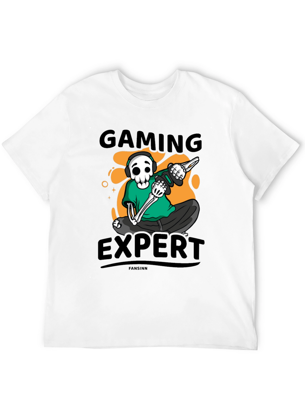 Gaming Expert Skeleton Graphic Tee - Black