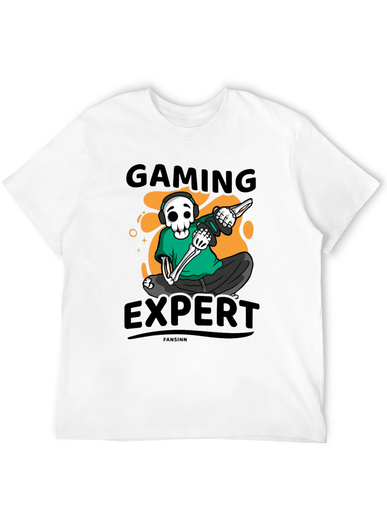 Gaming Expert Skeleton Graphic Tee - Black