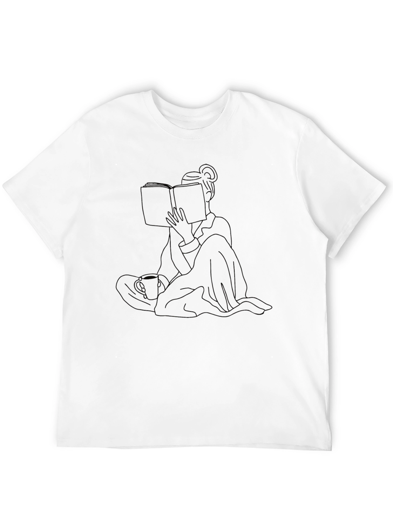 Book Reader Graphic Tee - Unisex Black T-Shirt