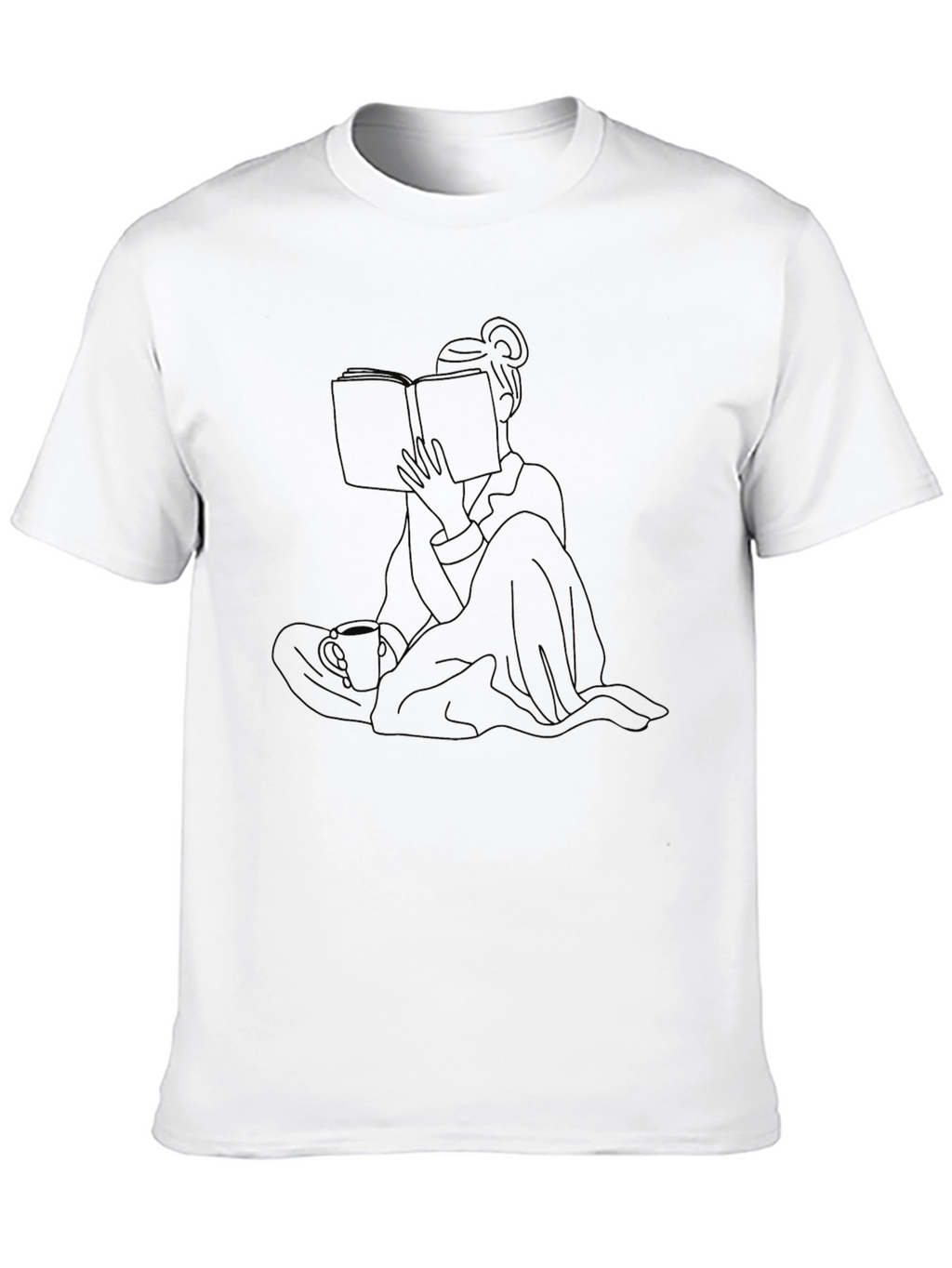 Book Reader Graphic Tee - Unisex Black T-Shirt