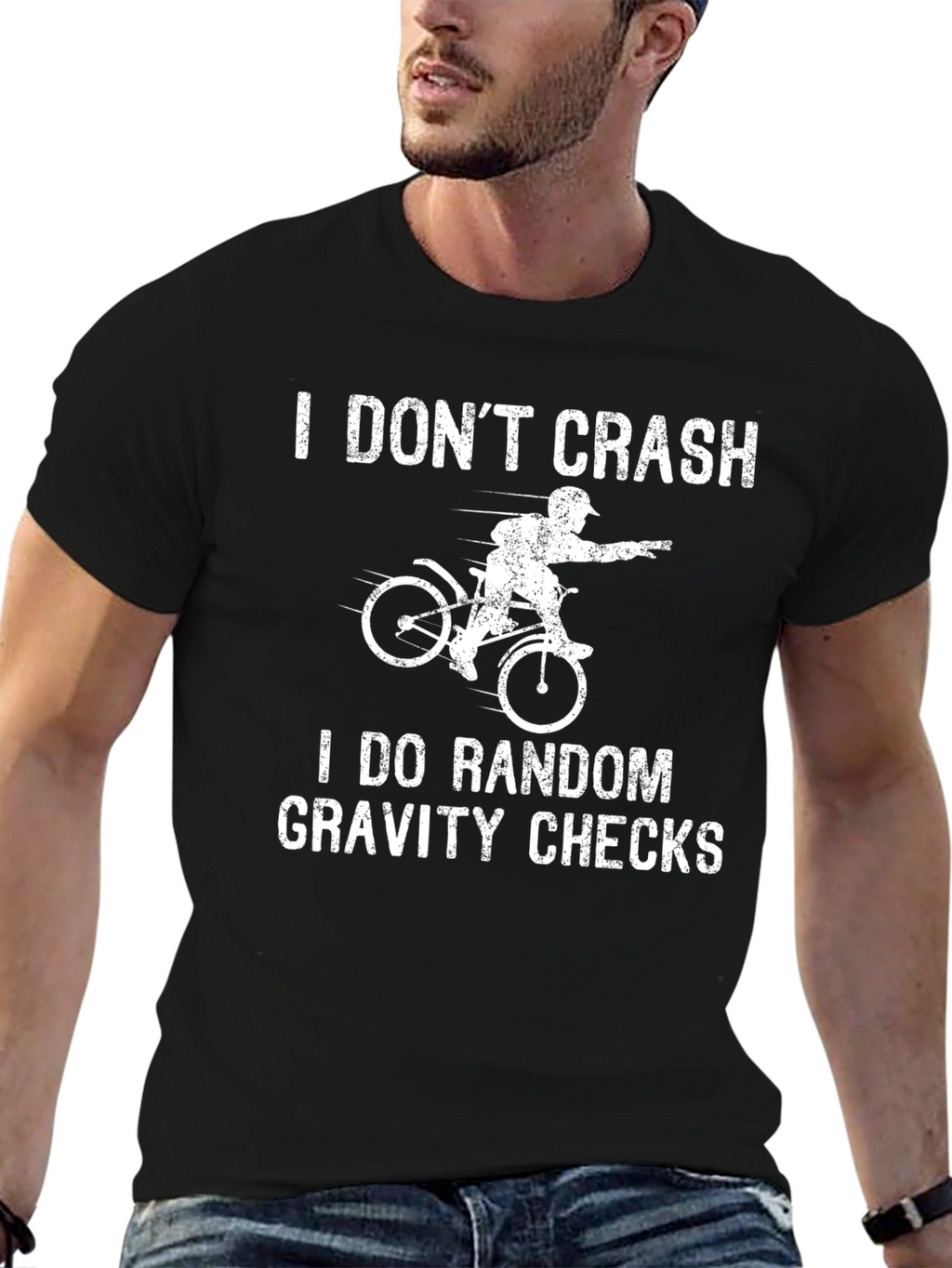 Funny Mountain Bike T-Shirt - Random Gravity Checks