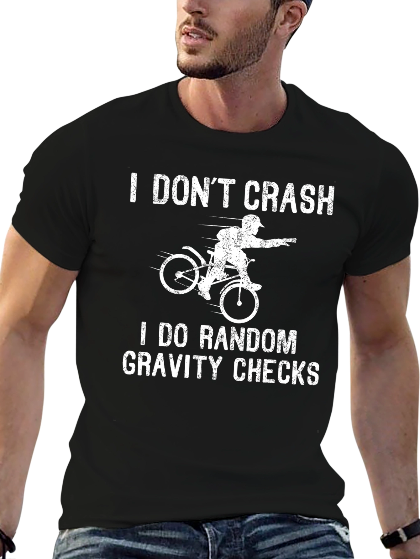 Funny Mountain Bike T-Shirt - Random Gravity Checks