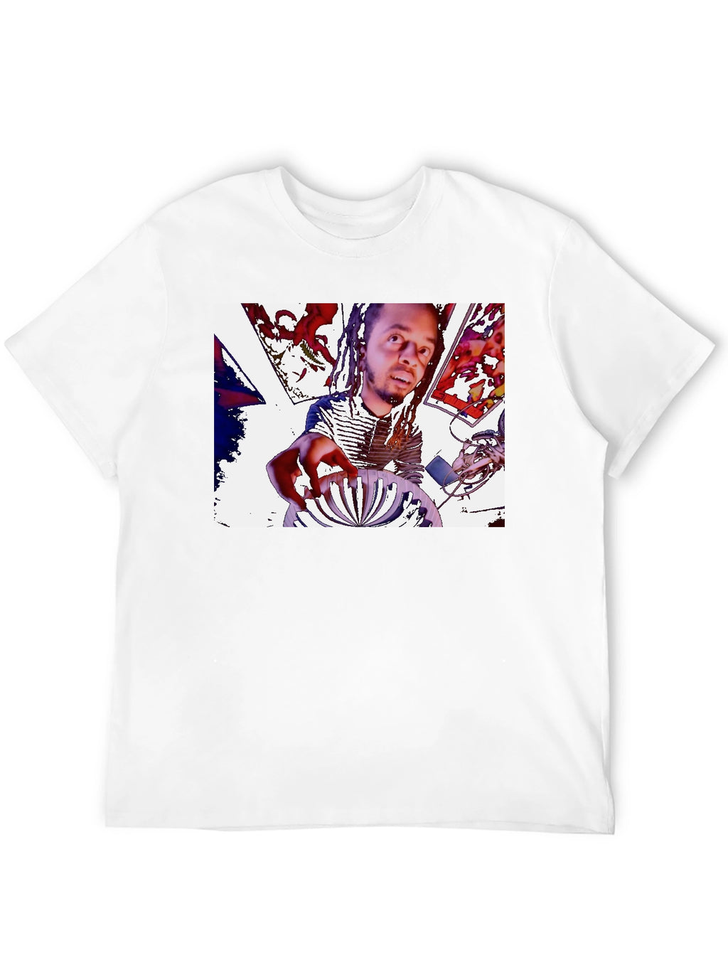 Mans Black Graphic Tee