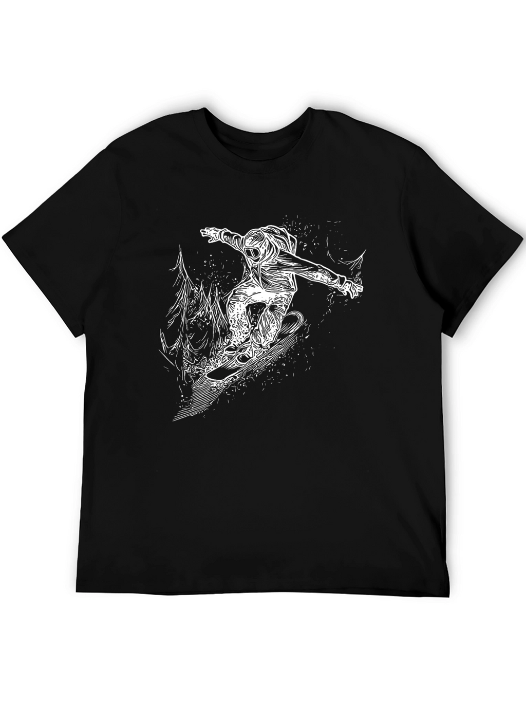 Snowboarder Graphic Black T-Shirt