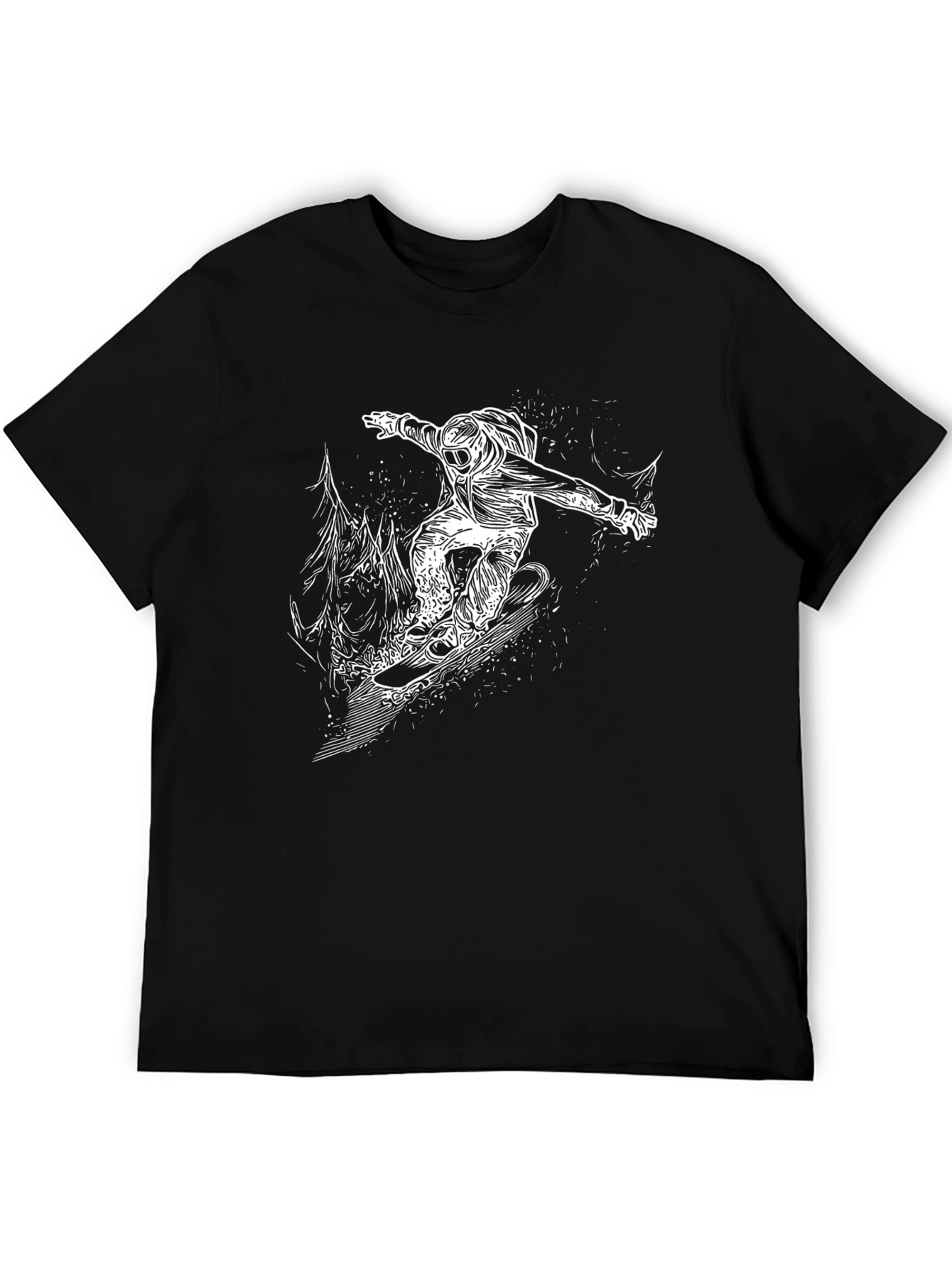 Snowboarder Graphic Black T-Shirt