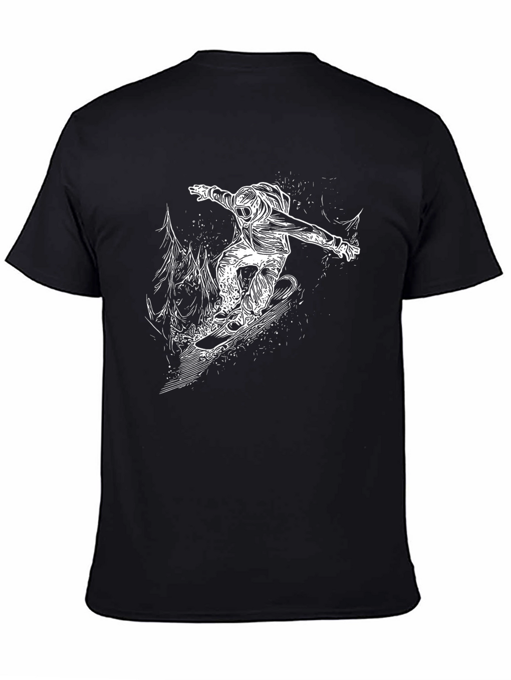 Snowboarder Graphic Black T-Shirt