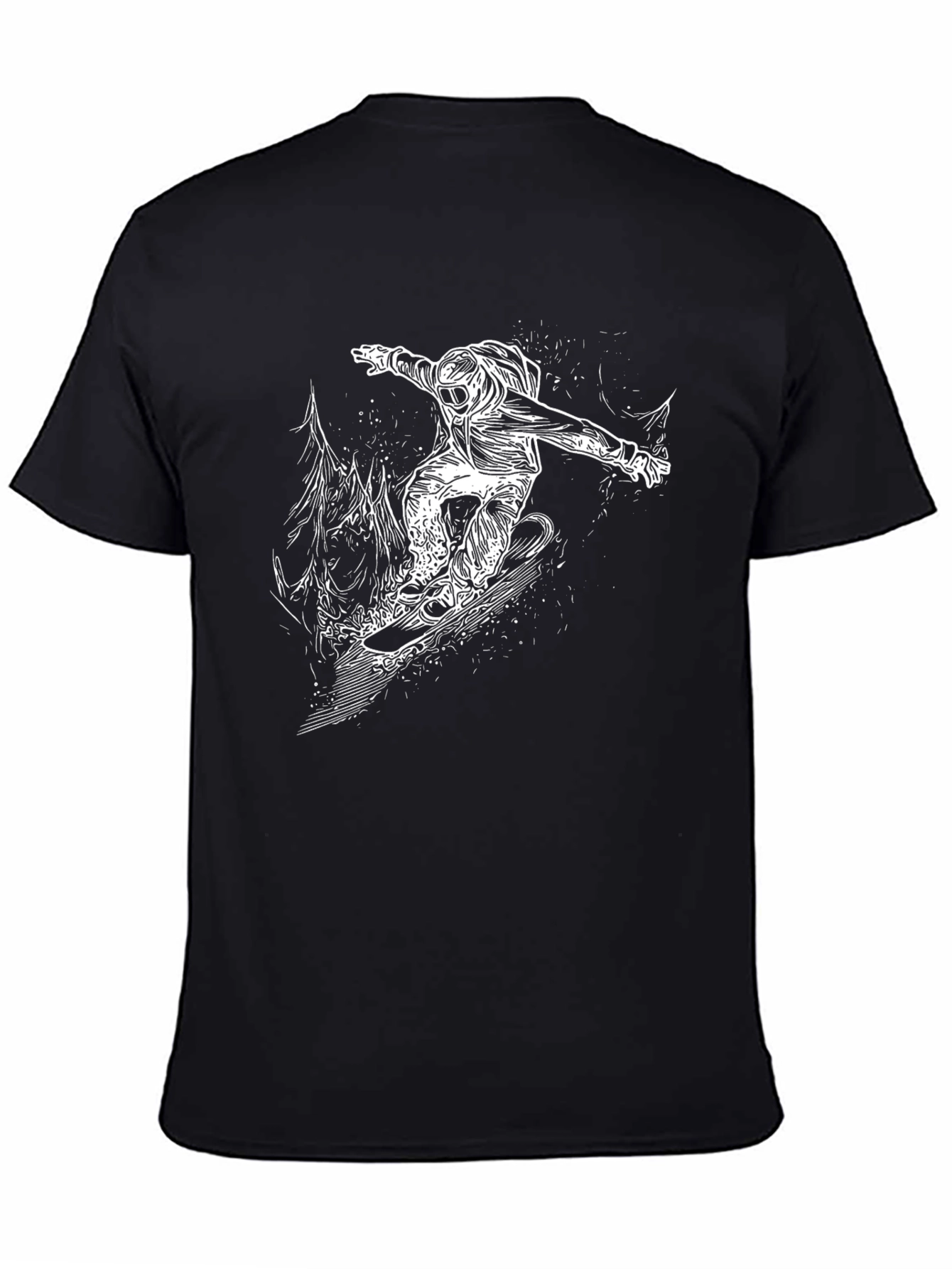 Snowboarder Graphic Black T-Shirt