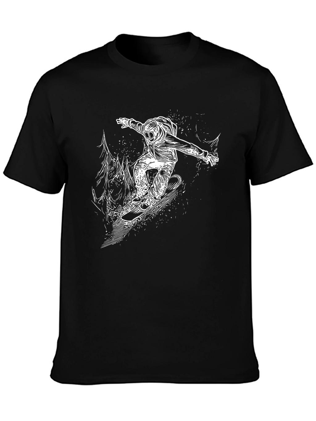 Snowboarder Graphic Black T-Shirt