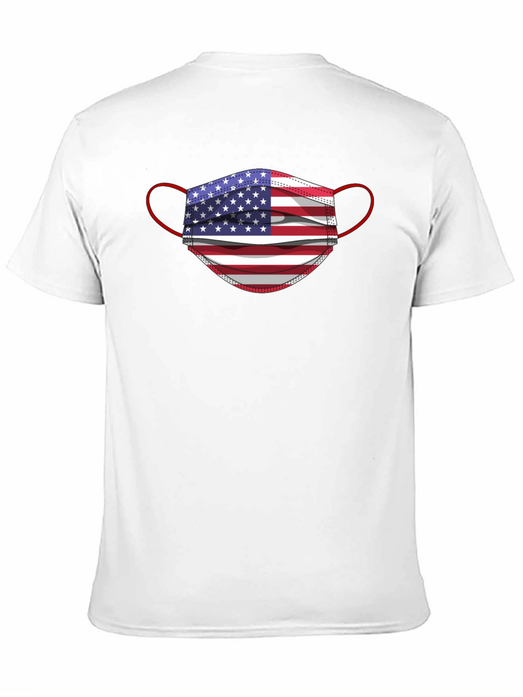 American Flag Face Mask Graphic Tee