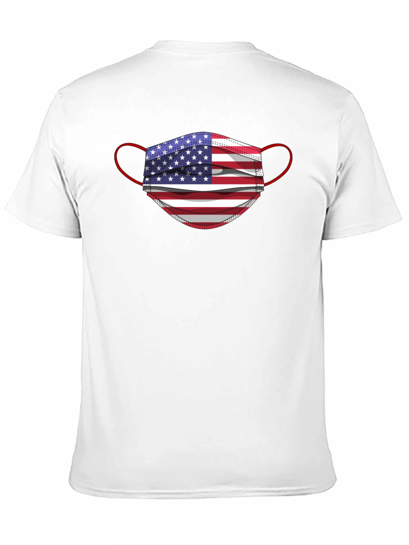 American Flag Face Mask Graphic Tee